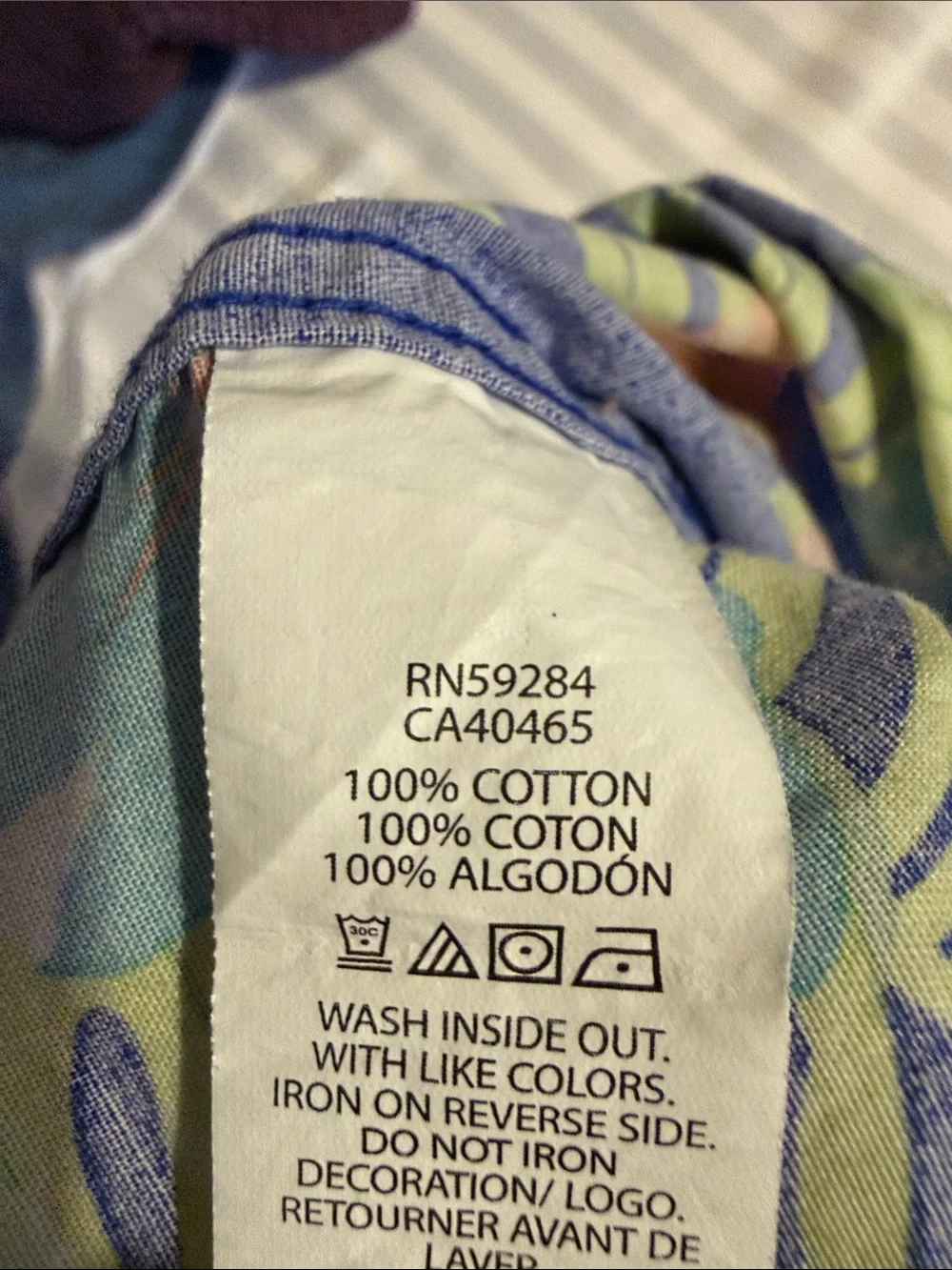 The Children's Place Blue Tropical Floral 🌺 Button-Down Shirt - 18-24 months